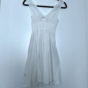 Divided white sundress.